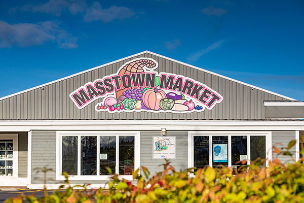Masstown Market exterior, Bay of Fundy and Annapolis Valley